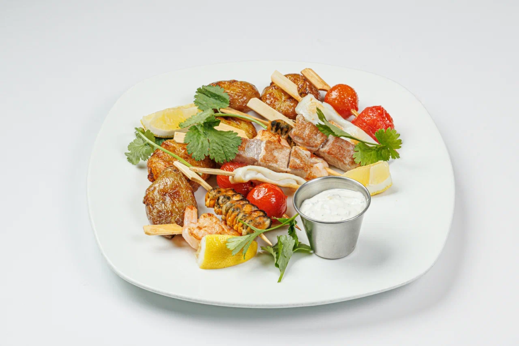 Шашлычки из морепродуктов